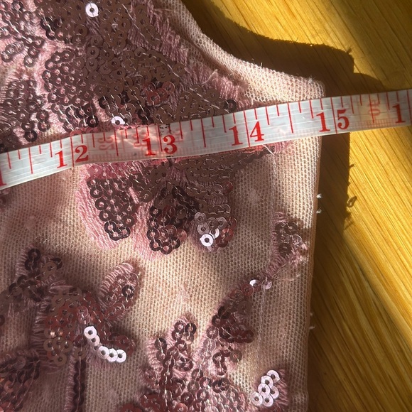 NEW NBD x Revolve Pink Sequin Sweet Dreams Mini Dress Plunging Deep V-Neck XXS - Picture 5 of 11